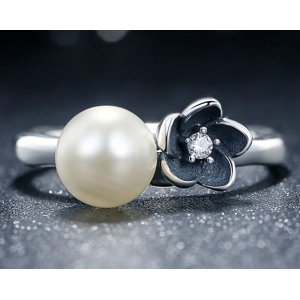 Fashion 925 Silver Pearl Ring New Design Rings Silver Jewelry Shenzhen Manufacturer