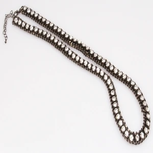 Fashion Black Cupchain Diamond Crystal Necklace N90012