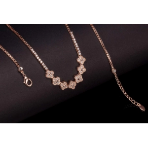 Fashion CZ Stone Copper Magnetic Gold Plated Jewelry Set Manufacturer China