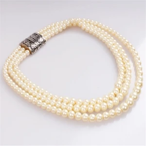 Fashion Designs Natural Beautiful Pearl Bead Necklace For Women In Stock