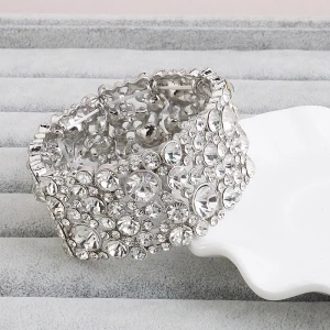 Fashion Elastic String Bangles Crystal Rhinestones Bangles and Bracelets For Wedding Women Jewelry