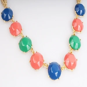 Fashion Jewelry Wholesale Colorful Resin Necklace N90014