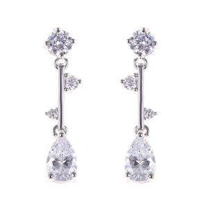 Fashion Tassel Necklace Earring Jewelry Sets for Women Zircon Stone Leaf Shaped Sets Manufacturer in China