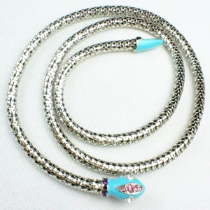 China Gold metal braided stretch elastic waistband waist belt BT60051 Hersteller