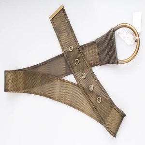 Gold metal skinny elastic waistband wholesale waist belt BT60037