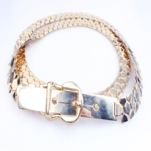 Golden moroccan gold school buckle men s fashion belt BT60054