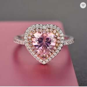 China Heart Shape Gemstone Rings Wholesale Rings for Women Wedding Ring 925 Sterling Silver Rings Hersteller