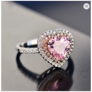 Heart Shape Gemstone Rings Wholesale Rings for Women Wedding Ring 925 Sterling Silver Rings