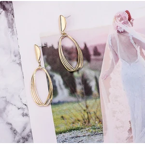 High Quality 18k rose gold stud earrings for woman