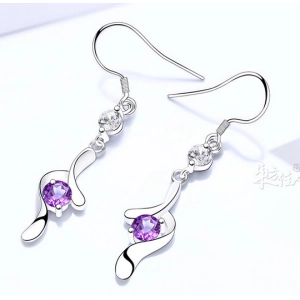 High Quality 925 Sterling Silver Crystal Long Stud Earrings Manufacturer in China