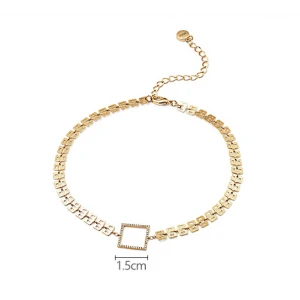 High Quality Fashion Artificial Stone Gold Short Necklace for Woman