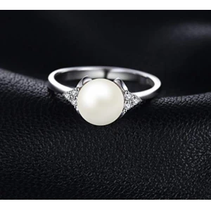 High Quality Freshwater Cultured Pearl Ring 925 Sterling Silver Jewelry Supplier