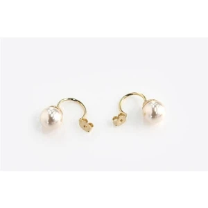 Korean simple design double-side pearl stud earring TBE002