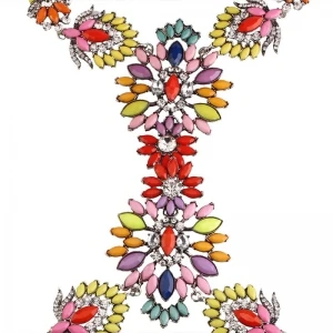 Ladyfirst 2018 New Long Body Statement  Crystal Long Pendants Statement Rhinestone Necklace