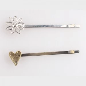 Китай Large metal fashion wholesale crystal flower heart hair clip H50017 производителя