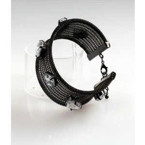 Latest design Bohemian Net chain cuff bangle, brass rhinestone cuff bracelet,adjustable bangle bracelet