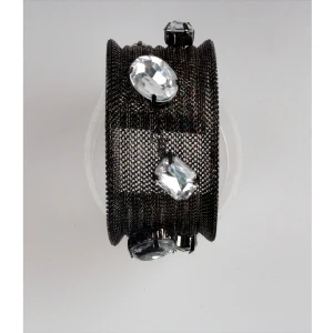 Latest design Bohemian Net chain cuff bangle, brass rhinestone cuff bracelet,adjustable bangle bracelet