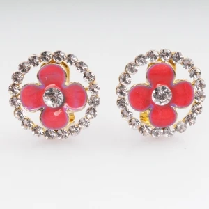 Latest design made in korea colorful clover earring E30089