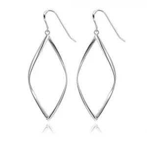 Long Charming Earring 14K Gold Plated Infinity Sterling Silver Post Hoop Earrings for Women