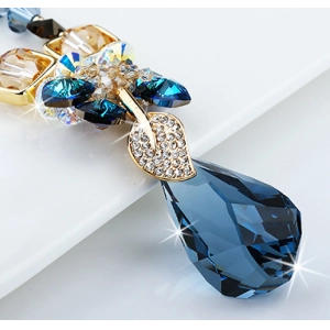 Long Crystal Plating 18K Gold Necklace for Woman Cloth Chain Necklace Manufacturer from China