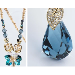 Long Crystal Plating 18K Gold Necklace for Woman Cloth Chain Necklace Manufacturer from China