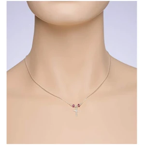 Lovely Necklace for Girls With a Dainty Silver Cross Best Selling Newest Fashion Necklace