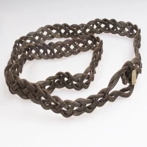 China Men knit braided elastic stretch tribal wide metal belt BT60075 Hersteller