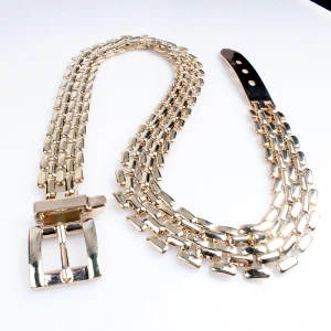 Mens support gold metal sport waist belt BT60052