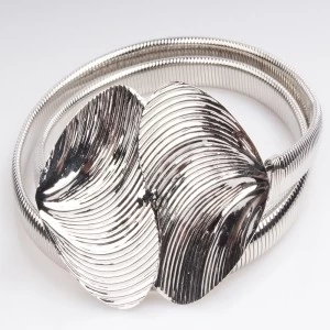 Κίνα Metal silver plate heart shape custom elastic waistband waist belt BT60032 κατασκευαστής