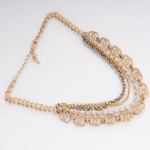 Multi Layeres Multi Type Mixed Chains Necklaces