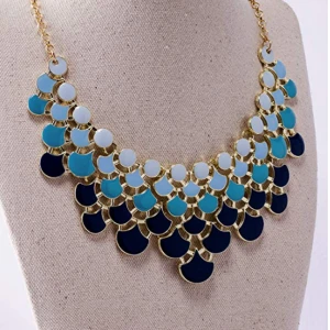 Necklace Vintage Openwork Bib Statement Jewelry  Sweater Pendant Necklace for Wemen