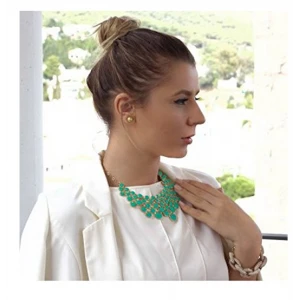 Necklace Vintage Openwork Bib Statement Jewelry  Sweater Pendant Necklace for Wemen