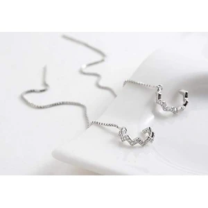 New Arrive Wave Cuff Chain Earrings Wrap Tassel Earrings for Women Perfect Valentine's Day Gifts
