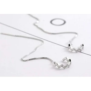 New Arrive Wave Cuff Chain Earrings Wrap Tassel Earrings for Women Perfect Valentine's Day Gifts