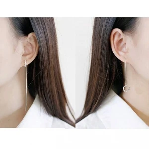 New Arrive Wave Cuff Chain Earrings Wrap Tassel Earrings for Women Perfect Valentine's Day Gifts