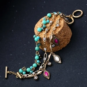 New Designs Lucky Gold Crystal Bracelet Jewelry Design For Girl Wholesale Fashion Jewelry OEM Factory