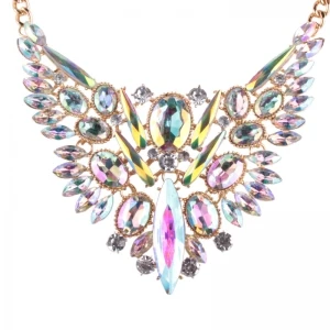 New Luxury Diamond Jewelry Necklace Rhinestones Crystal Necklaces Collier Accessories as Gift