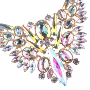 New Luxury Diamond Jewelry Necklace Rhinestones Crystal Necklaces Collier Accessories as Gift