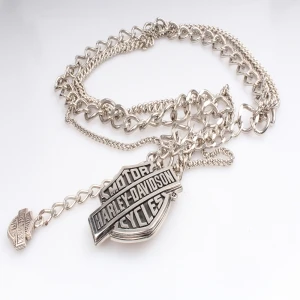 New design metal letters silver plated mens waist belt BT60041