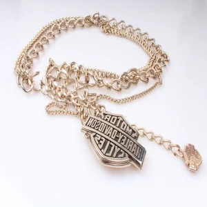 New design metal letters silver plated mens waist belt BT60041