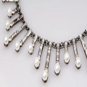 New fashion jewelry tassel choker pearl necklace N90008