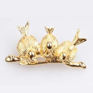 Plain metal vintage costume jewelry birds brooches brooch P80012