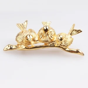 Plain metal vintage costume jewelry birds brooches brooch P80012