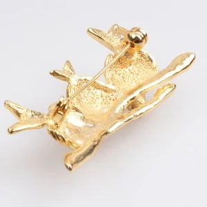 Plain metal vintage costume jewelry birds brooches brooch P80012