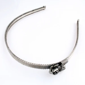 Plain metal wire decorative custom handmade rose flower headband H50021