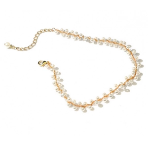 Professional Manufacturer Zinc Alloy Gold Artificial Pearl Short Necklace for Woman