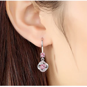 Professional Supplier 925 Sterling Silver Long Dangle Stud Earrings for Girls