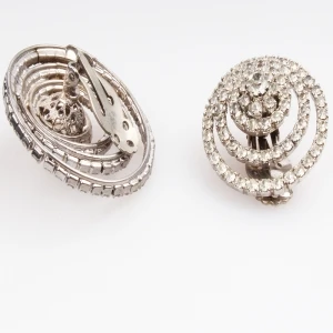 Punk big round cheap crystal christmas earrings designs