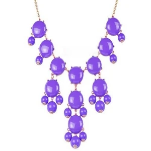 Resin Fresh Color Bubble Beaded Necklace N90013