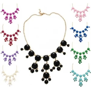 Resin Fresh Color Bubble Beaded Necklace N90013